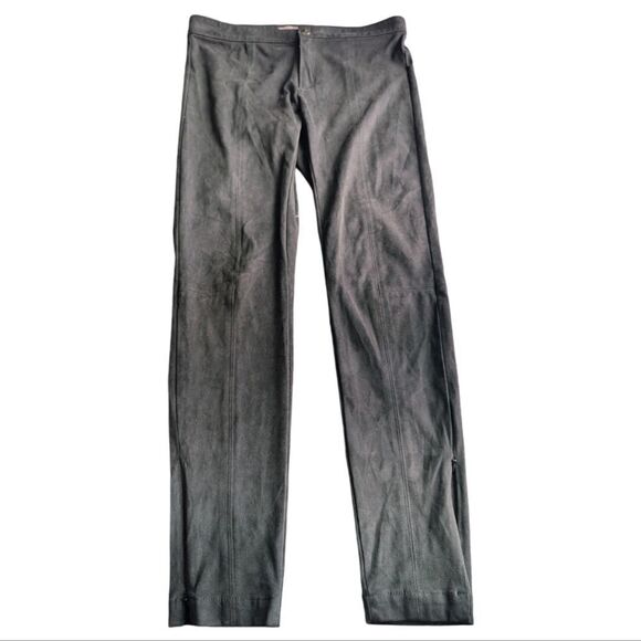 Banana Republic black faux suede skinny pants size 2 - Picture 2 of 9